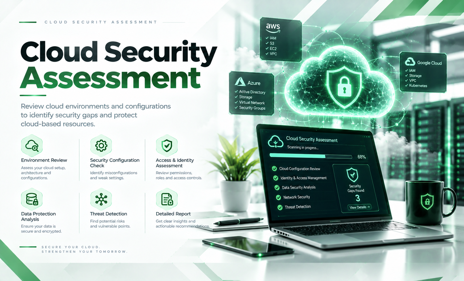 Cloud Security Assessment for AWS Azure and GCP